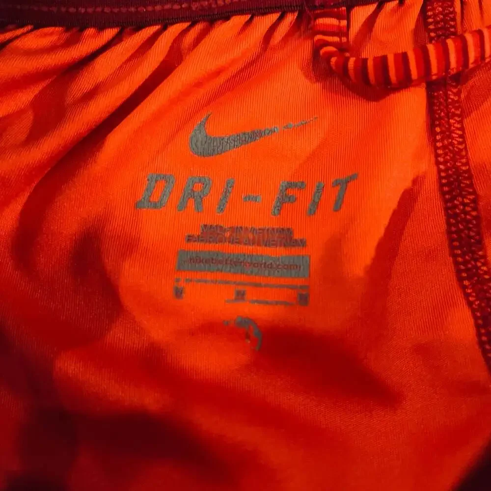 Nike Fly Shadow Dri-Fit Mens Red Striped Basketball Training Shorts